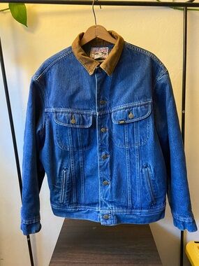 Vintage Lee Storm Rider blanket lined denim jacket 44R